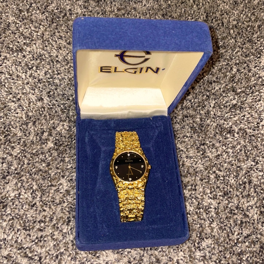 Vintage Elgin Gold Nugget Watch